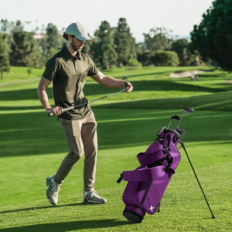 KVV Lightweight Pitch and Putt Golf Bag with Stand, Adjustable Dual Straps, Golf Stand Bag for Extra Storage in a Smaller Size - Image 4